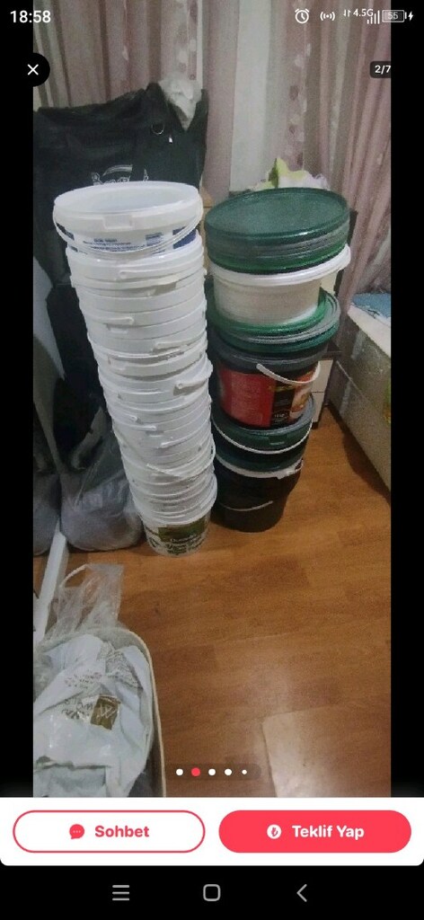 PLASTİK LİTRELİK BOŞ YOĞURT - TURŞU KOVALARI +KAPAKLARI TOPTAN İNDİRİM - 4