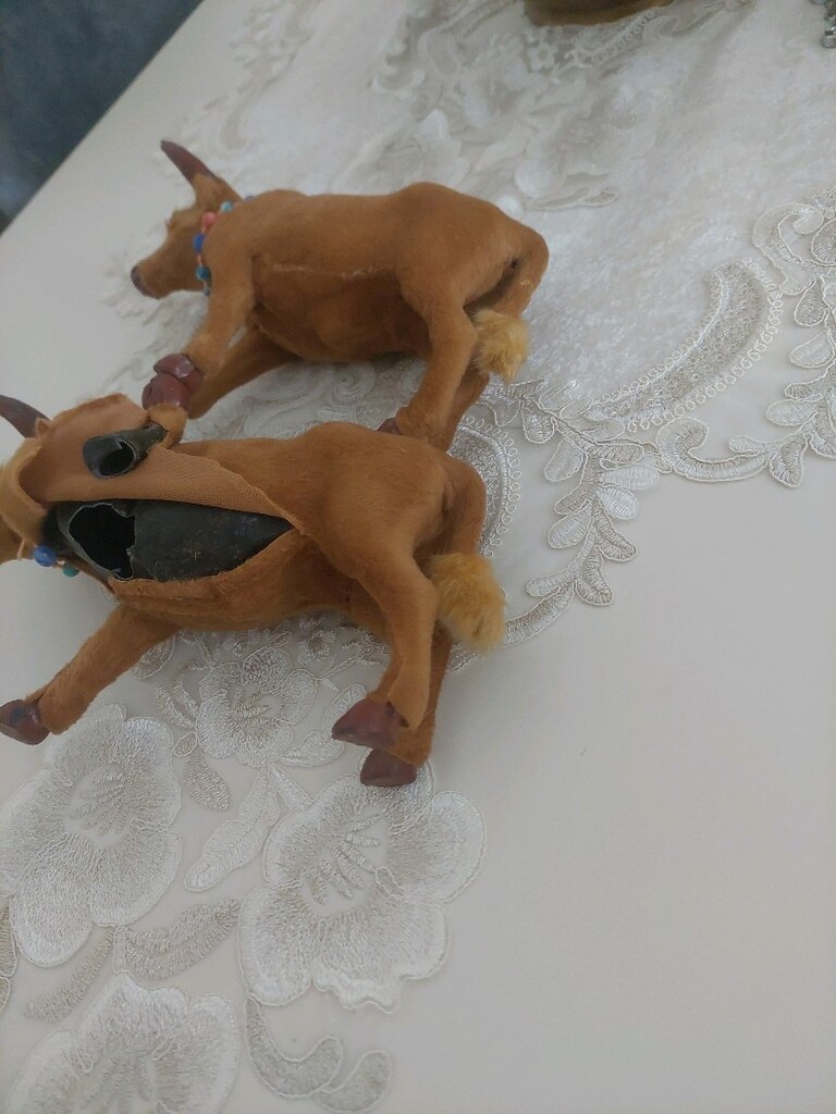 ikili boğa dekoratif figür - 4