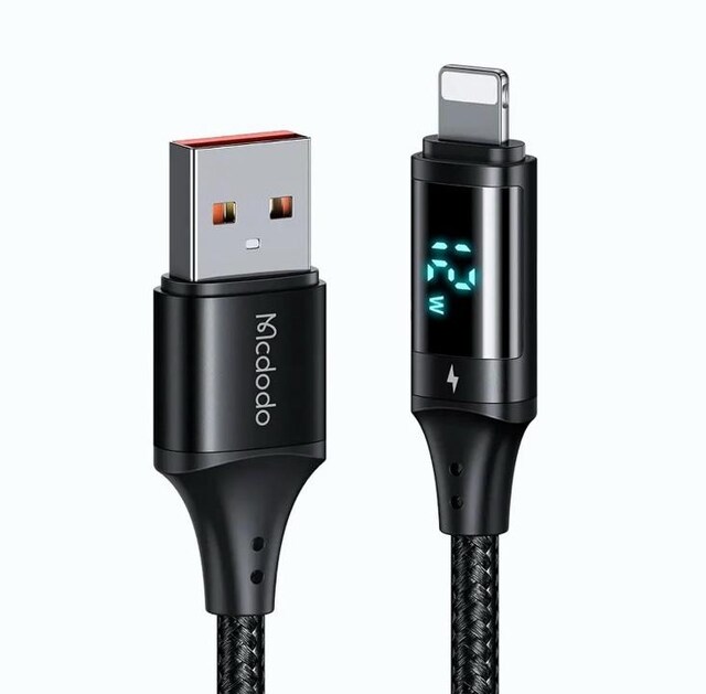 MCDODO CA-1060 Lightning Watt Göstergeli Şarj Kablosu 1,2M PD Destekli