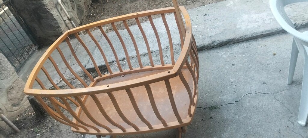 Cibinlikli Otantik ahşap sallanan beşik - 6