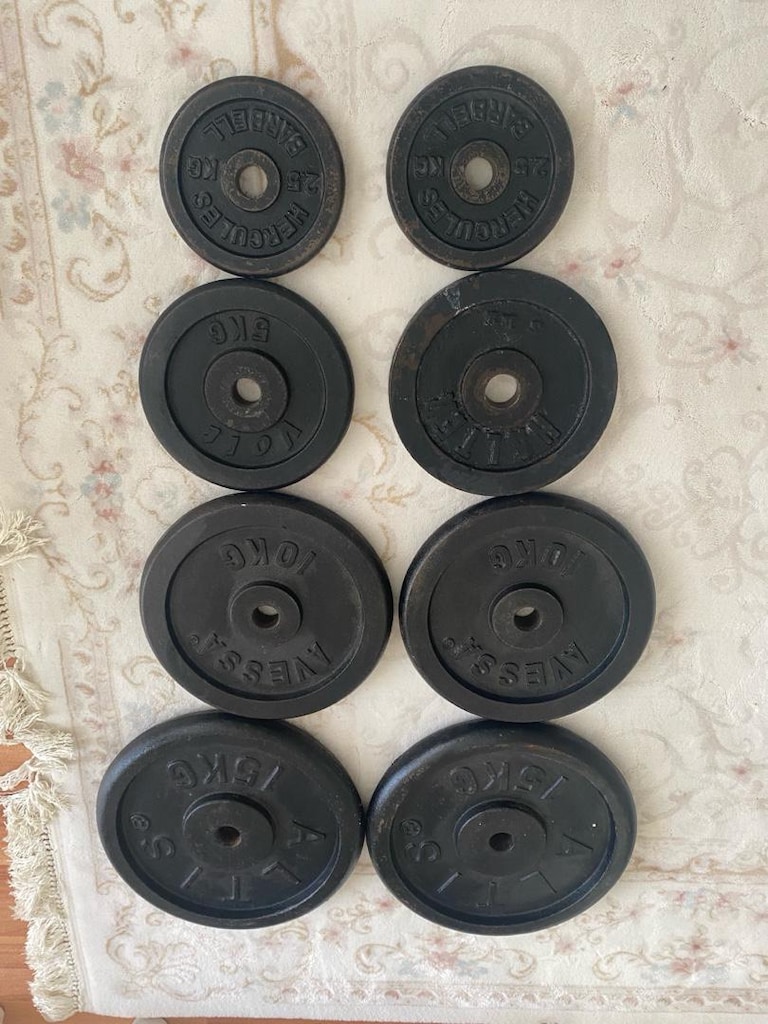 Bench press demir döküm ağırlık seti - 3