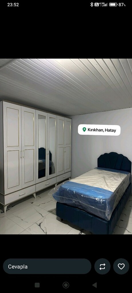 Tek kişilik baza Başlık petli yatak takım sandıklı baza - 13