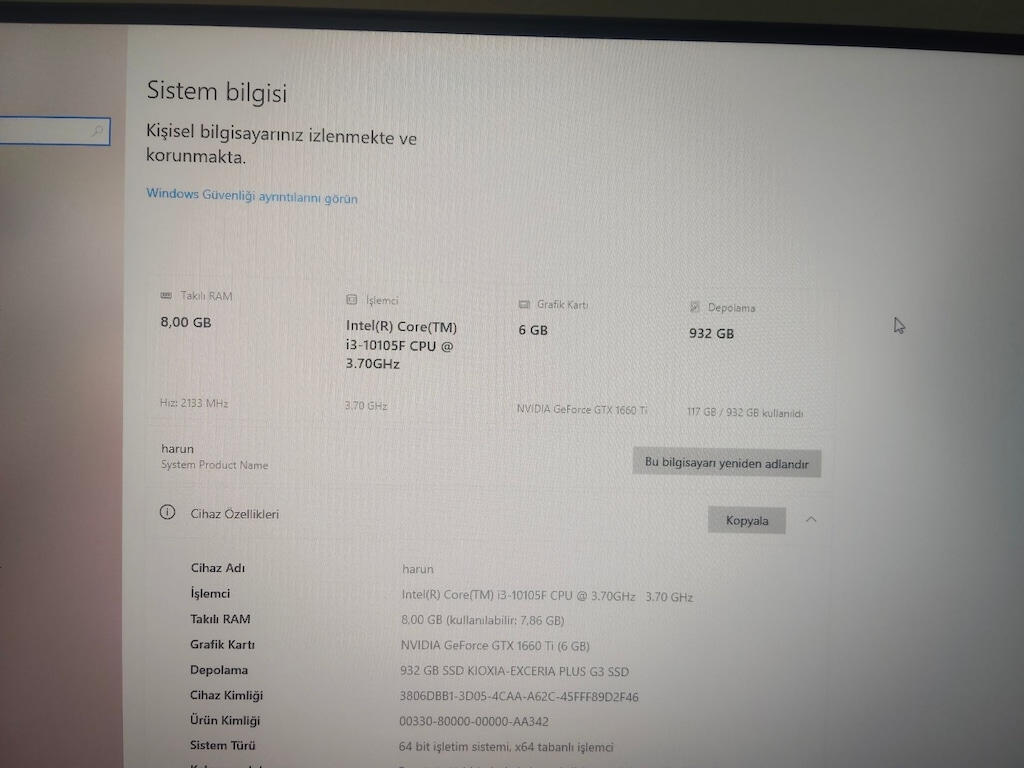 Toplam Bilgisayar GTX 1660 Ti - 3