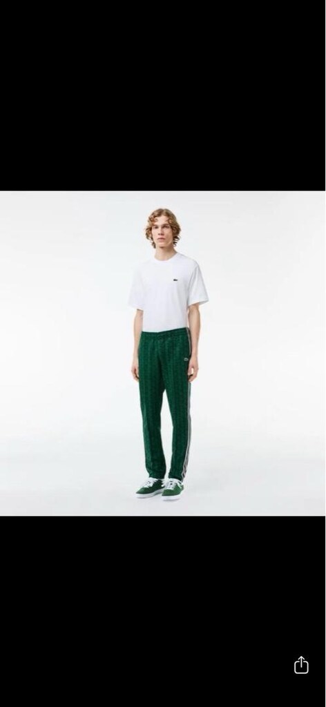 lacoste monogram desenli eşofman altı