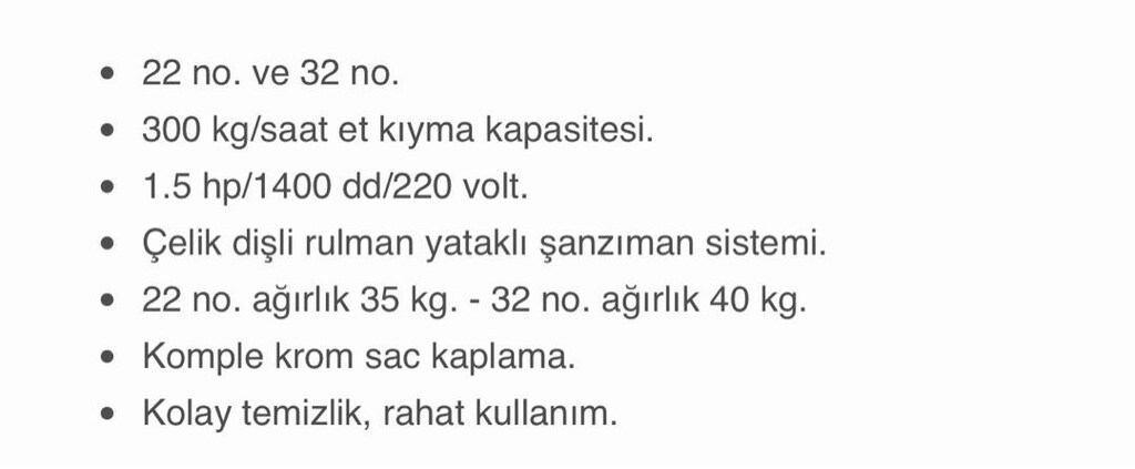 22 NoKASAP VE LOKANTALAR İÇİN REDİKTÖRLÜ TİP ET KIYMA MAKİNASI - 2
