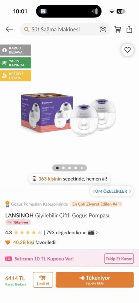 Lansınoh süt sağma makinası tekli - 2
