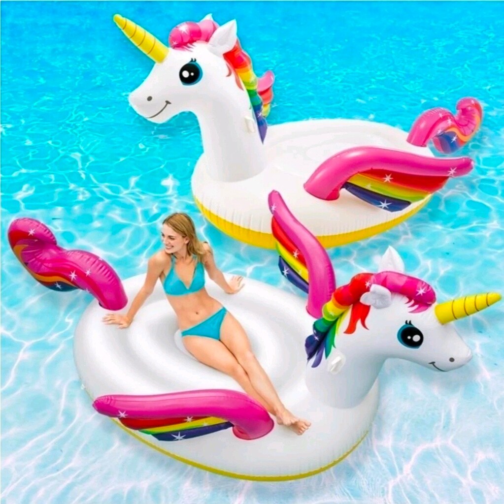 unicorn şişme yatak oturmalık havuz ve deniz için - 2