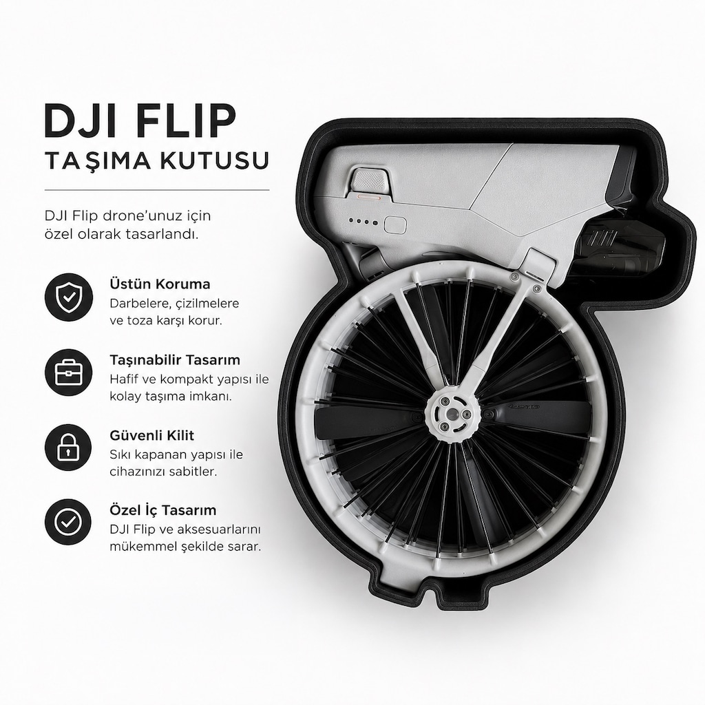 DJI Flip Uyumlu Taşıma Kutusu