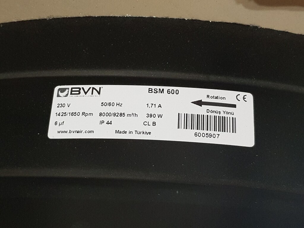 BVN Bahçıvan Bsm 600 Sanayi Tipi Aksiyel Fan Sanayi Aspiratörü - 2