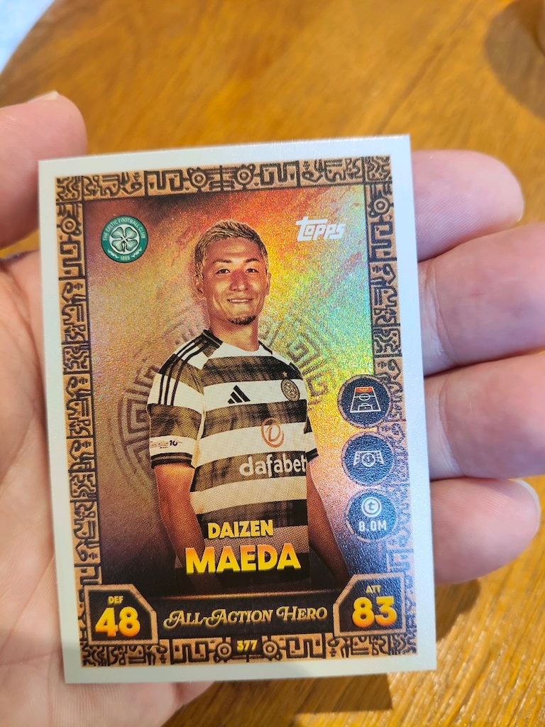 TOPPS MATCH ATTAX 25/26 DAIZEN MAEDA #377 ALL-ACTION HERO - 2