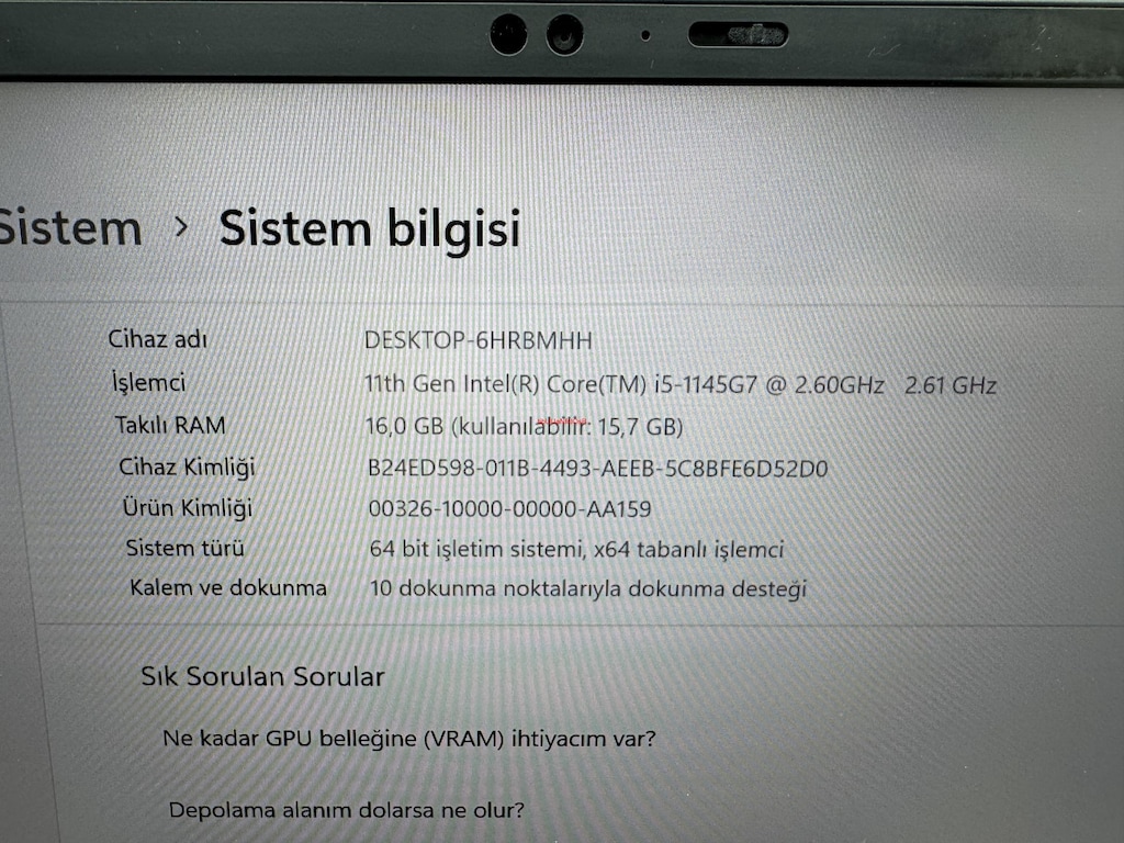 THİNKPAD X1 CARBON İ5 11. NESİL 16 GB RAM 256 M2SSD DOKUNMATİK - 6