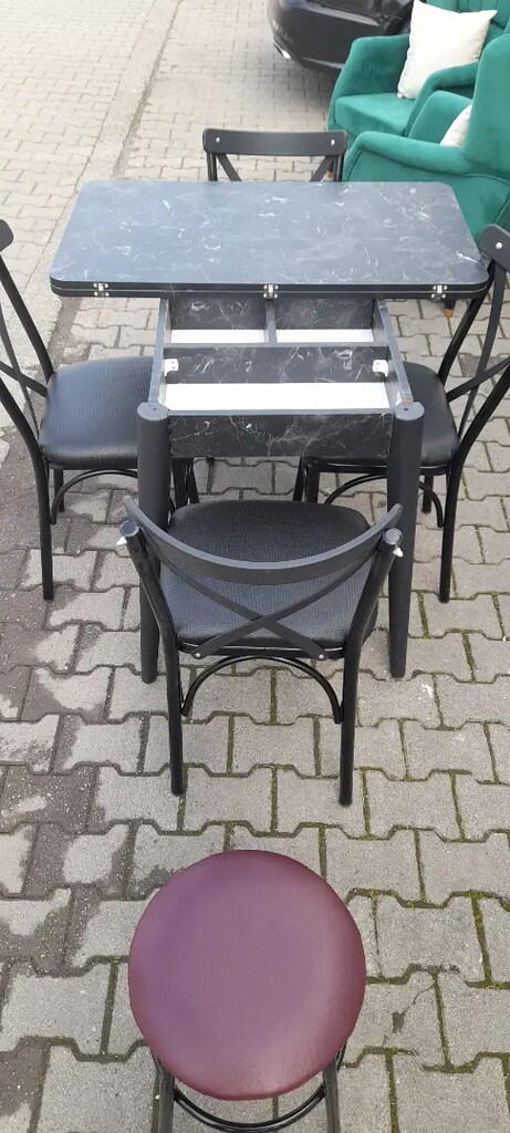 Mdf açılabilir yemek masası 4 adet tonet sandelye - 2