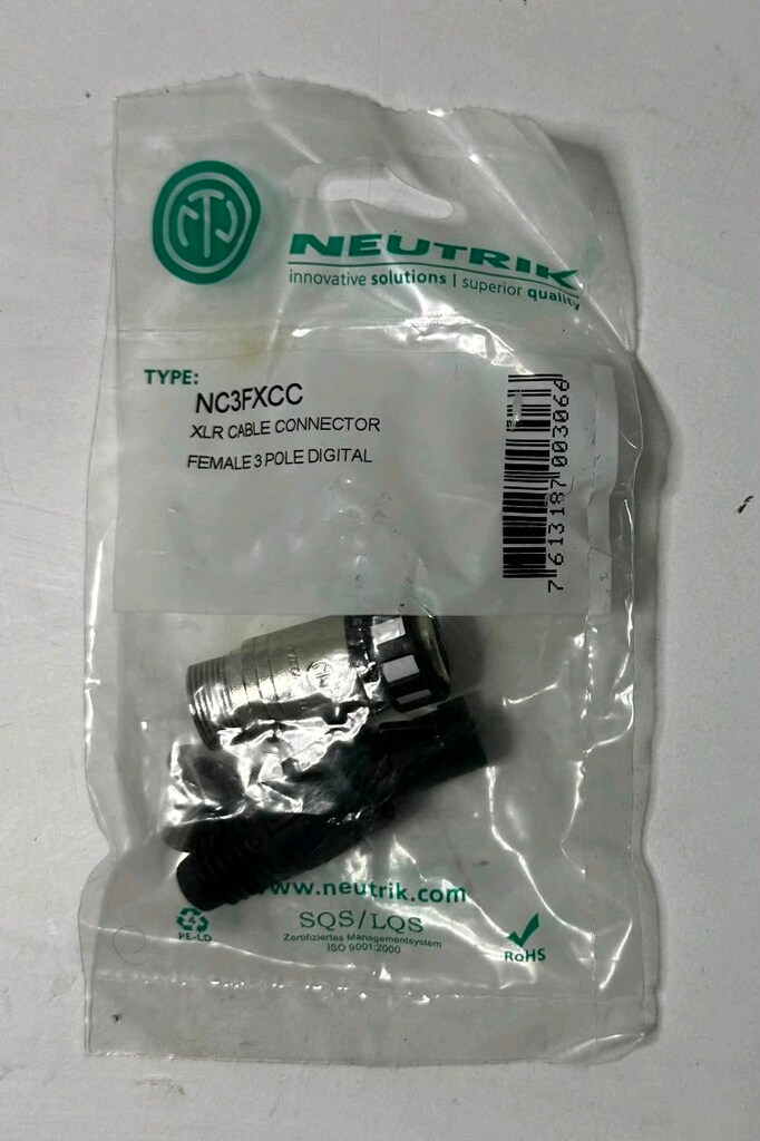 Neutrik NC 3FXCC 3pin dişi XLR konnektör - 3