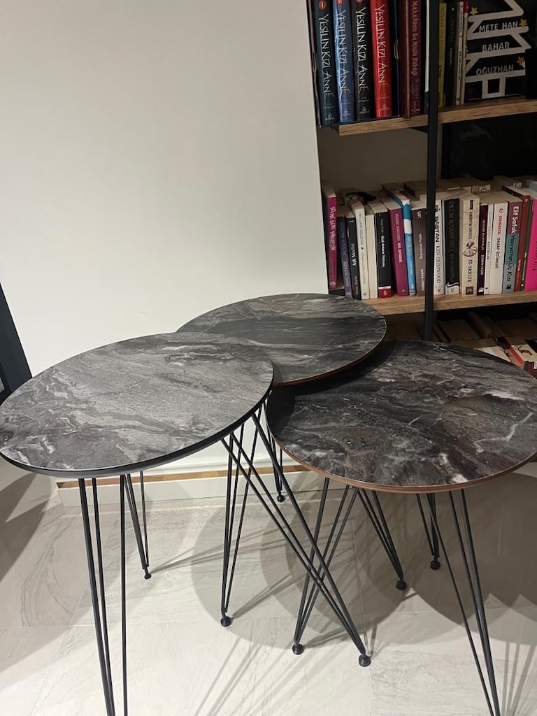 3lü zigon sehpa (2 set mevcut total 6 adet) - 2