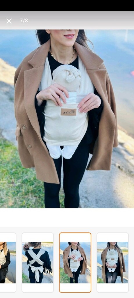 Kubbe Anakucağı Bebek Sling Taşıma Şalı - 3
