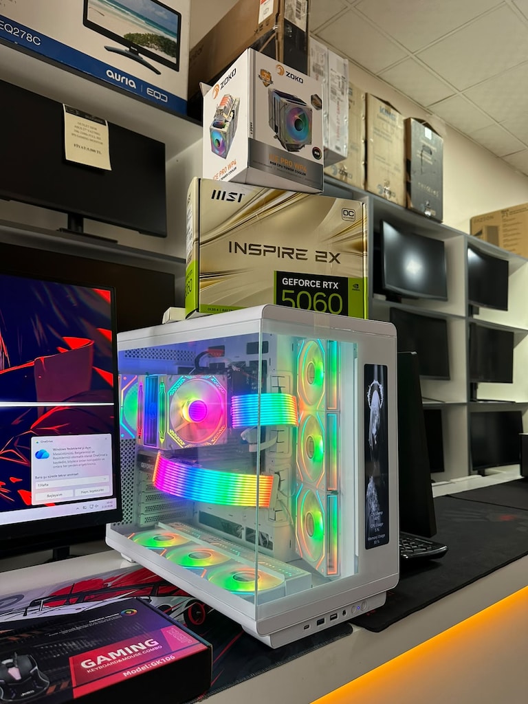 OYUN BİLGİSAYARI - RYZEN 7 7800X3D / 16GB DDR5 RAM / MSİ 5060 EK. KART - 6