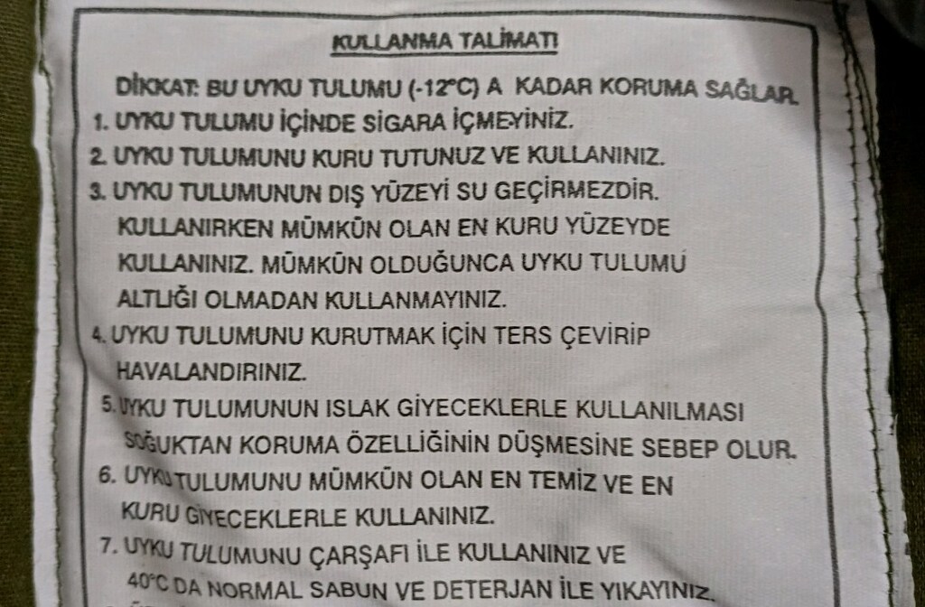 Uyku tulumu kamuflaj yağmurluk hediyeli - 5