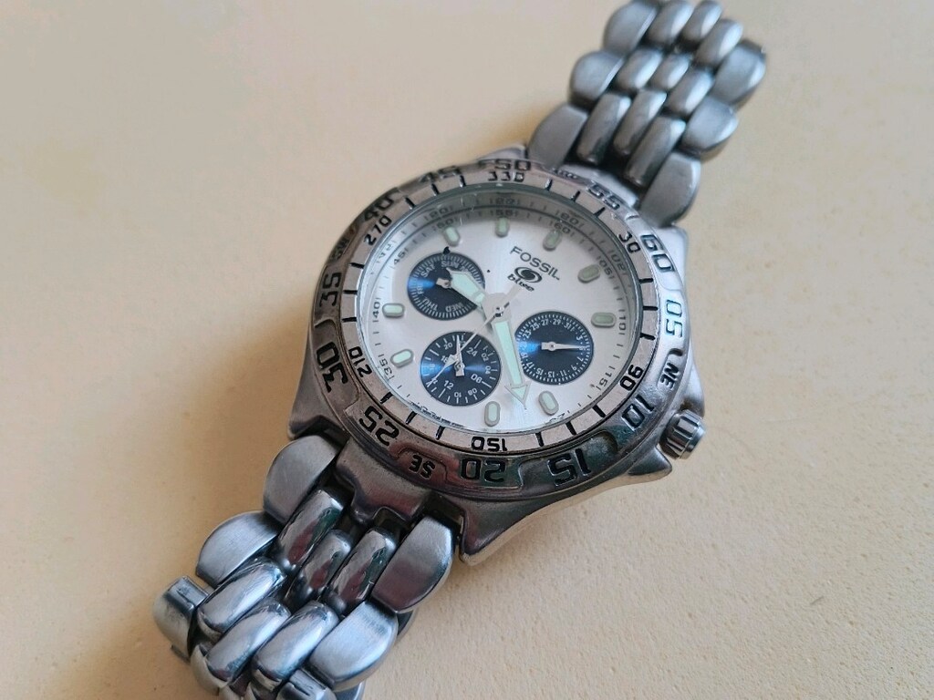 Sıfır gibi Orjinal Fossil çelik kol saat - 5