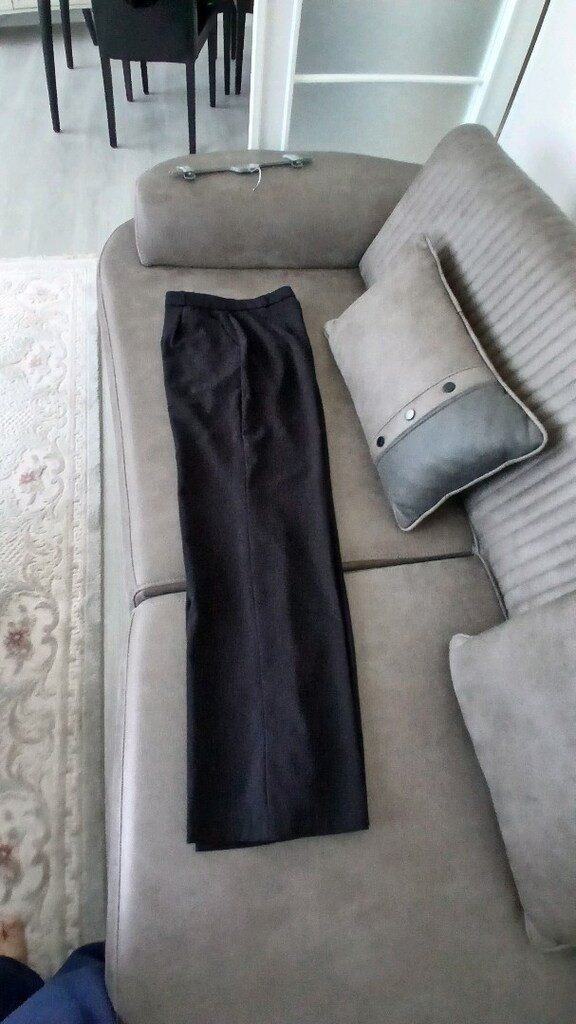Bayan kumaş düz paça pantolon. - 5