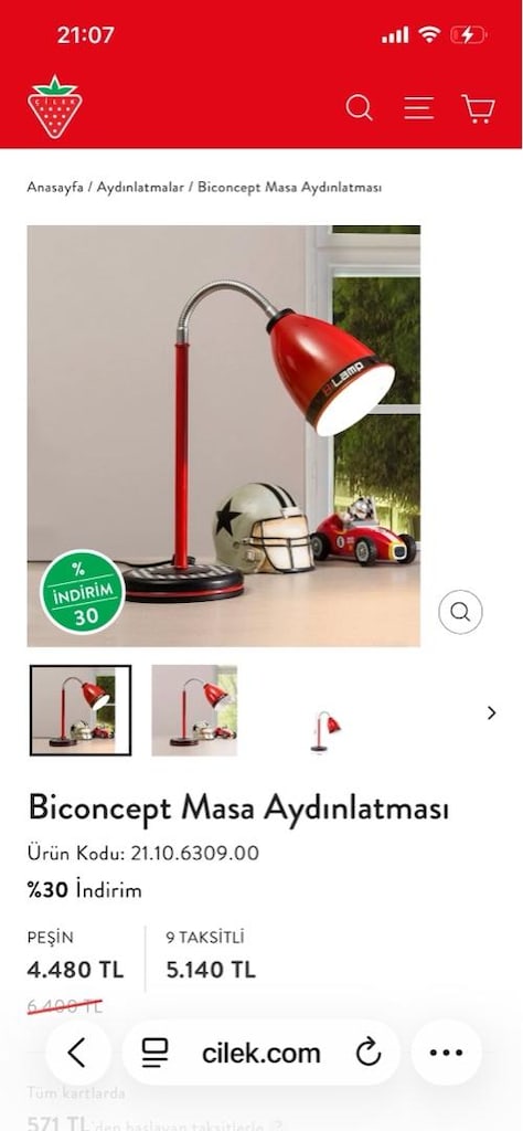 Çilek Mobilya Bi Lamp Abajur - 2