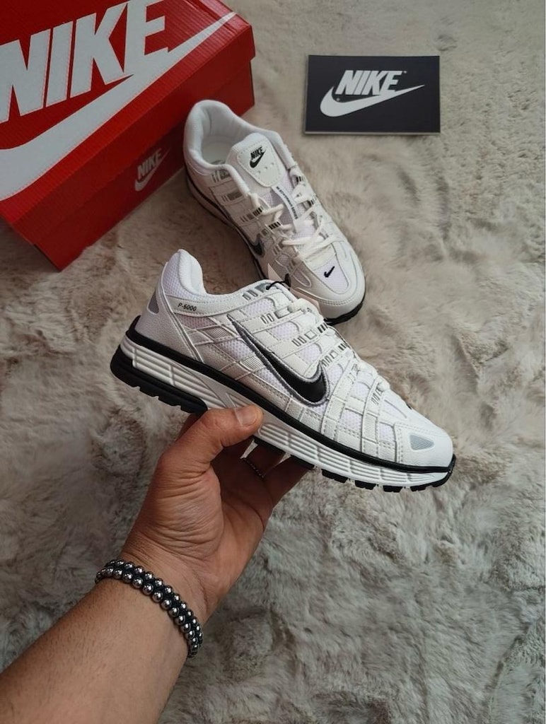 ‼‼NİKE P-6000 KADIN BEYAZ SİYAH