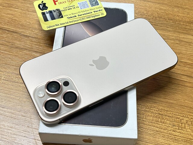 1TB İPHONE 16 PRO MAX ÇİFT FİZİKİ SİM GARANTİLİ SERİ HATASIZ.