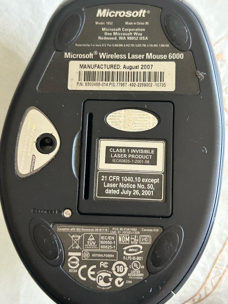 Microsoft Wireless Laser Keyboard 6000 v2.0+Microsoft Laser Mouse 6000 - 8