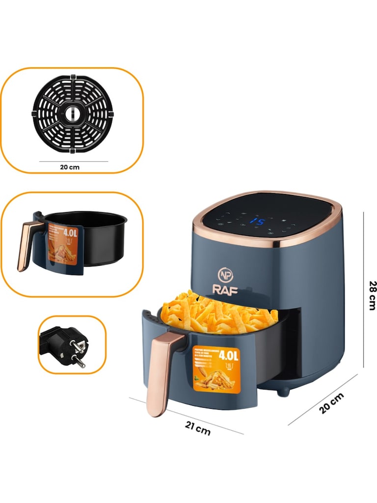 Raf R5007 Dokunmatik Ekran 4.0l Airfryer 1500W Sıfır Kutulu - 7