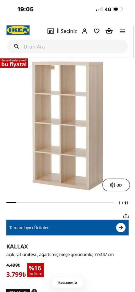 Ikea kallax açık raf ünitesi ve ayağı - 4