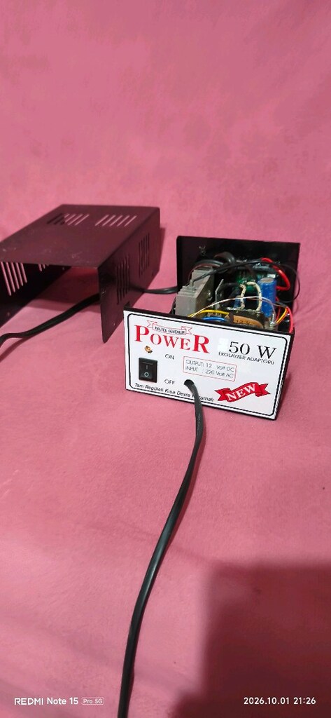 sabit12volt5amper göstergeli power marka güçkaynağı900tl - 5