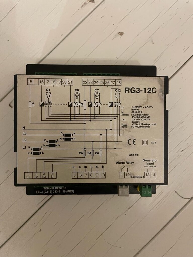 Reaktif Güç Kontrol Rölesi RG3-12C - 2