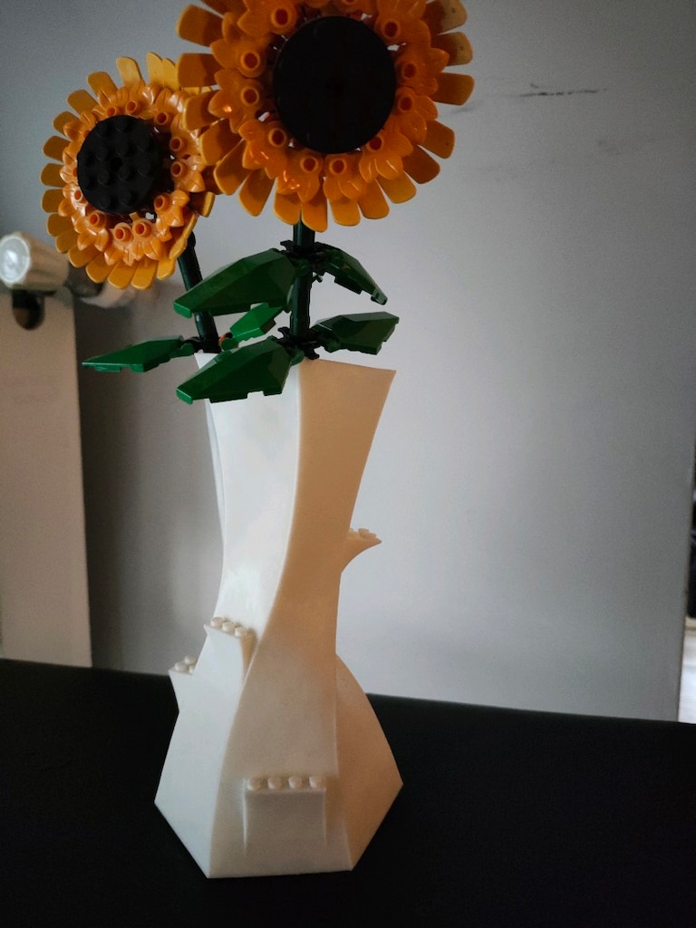 LEGO Botanicals Ayçiçeği (40524) + LEGO Uyumlu Dekoratif Vazo - 2