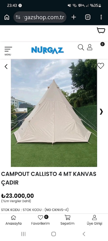 Kamp Çadırı4 MT KANVAS ÇADIR - 14