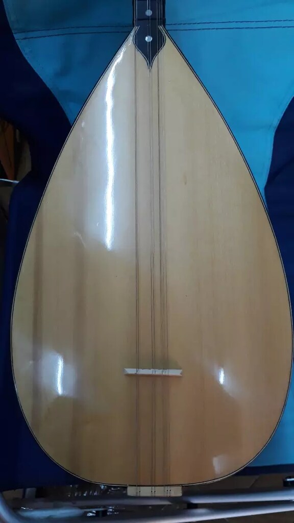 Yaprak ceviz Bağlama ladin kapak profesyonel. - 3