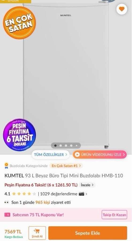 Kumtel mini buzdolabı - 2