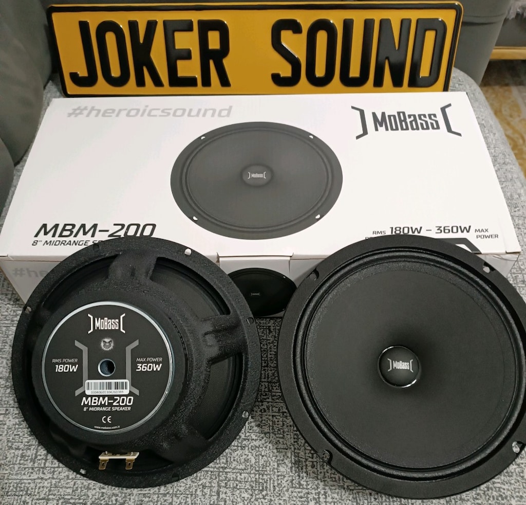 MOBASS MBM-200 360W 180RMS 20CM MİDRANGE SIFIR ÜRÜN KAPALI KUTU - 2