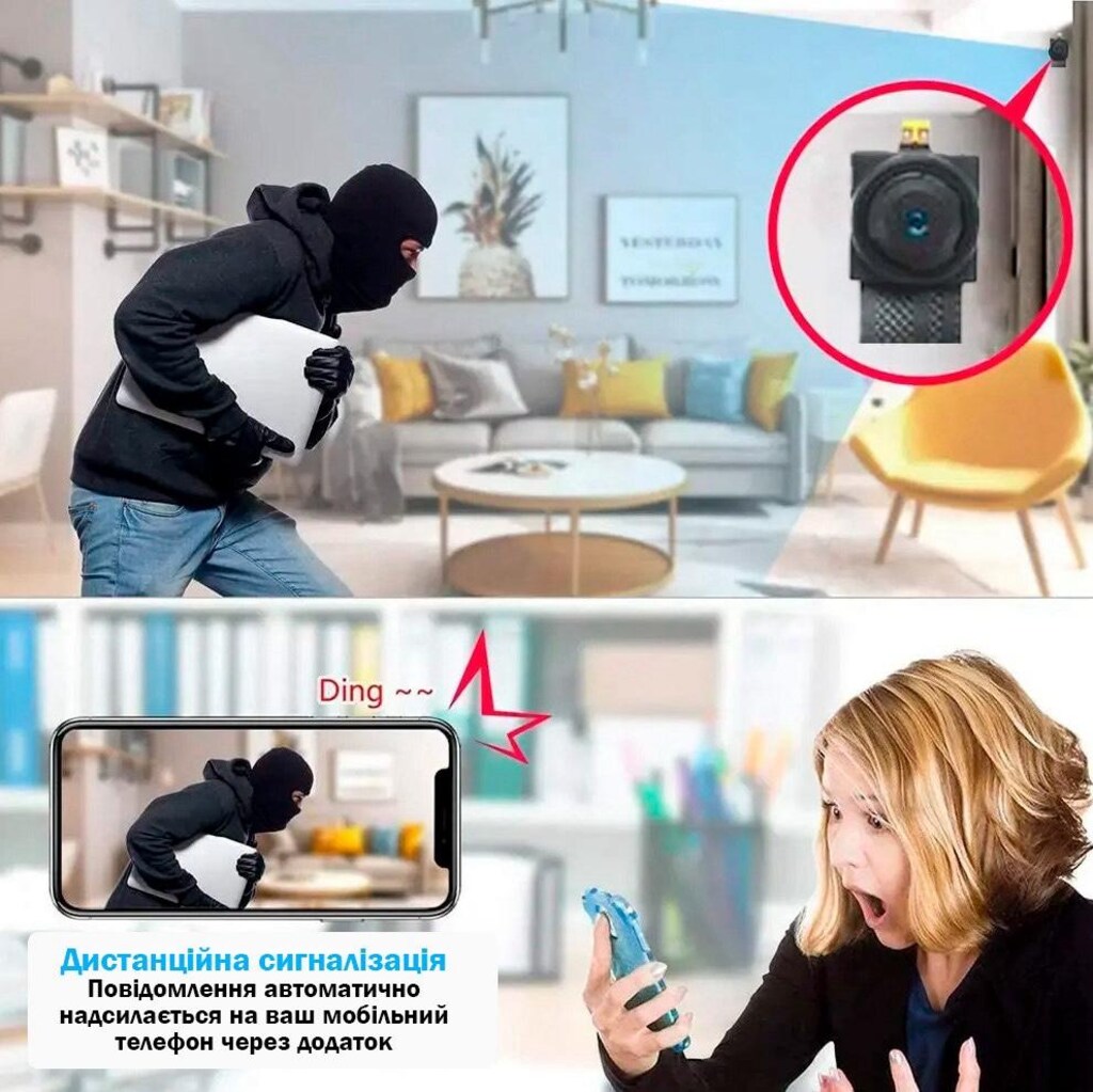 ‼İTHAL/SIFIR/ŞARJLI/Gizli Akıllı Kamera IP,WiFi,3Mp,1080p FHD Kayıt - 8