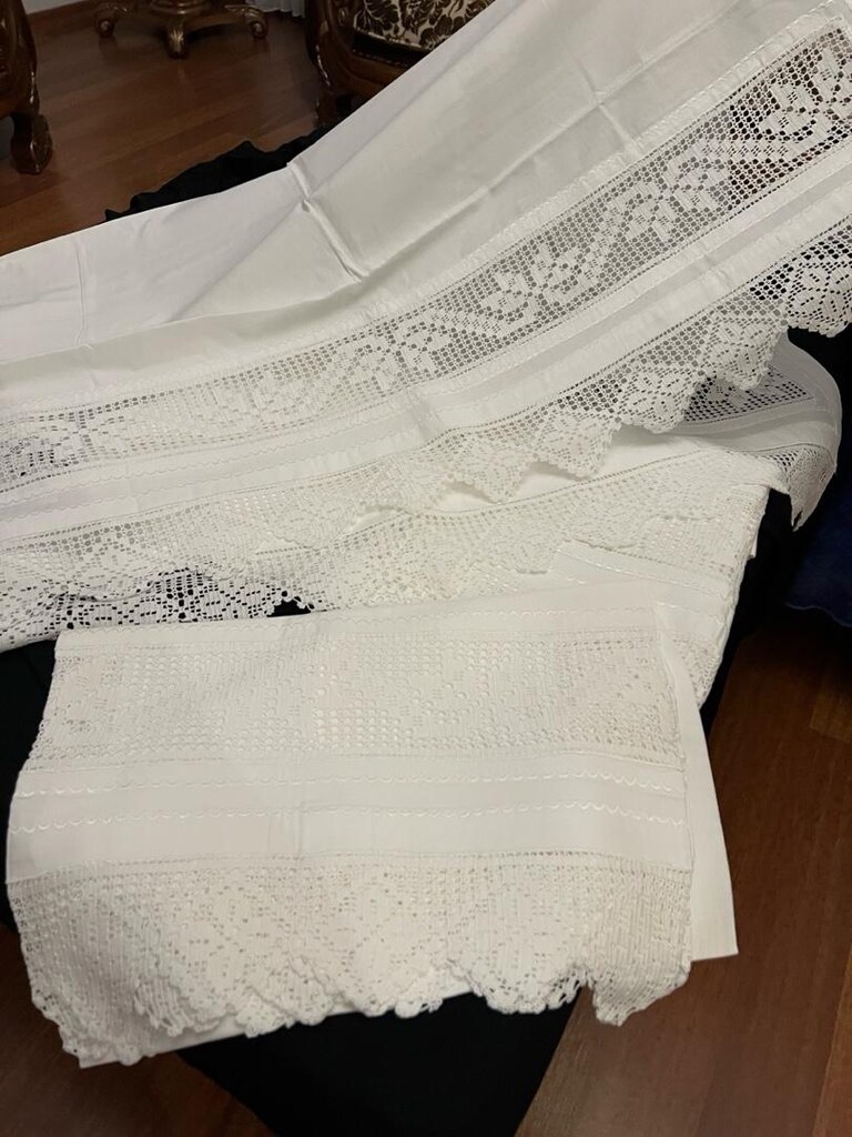 Ara ve Uç dantelli 3 lü yatak takımı sıfır çeyizlik ürün - 4
