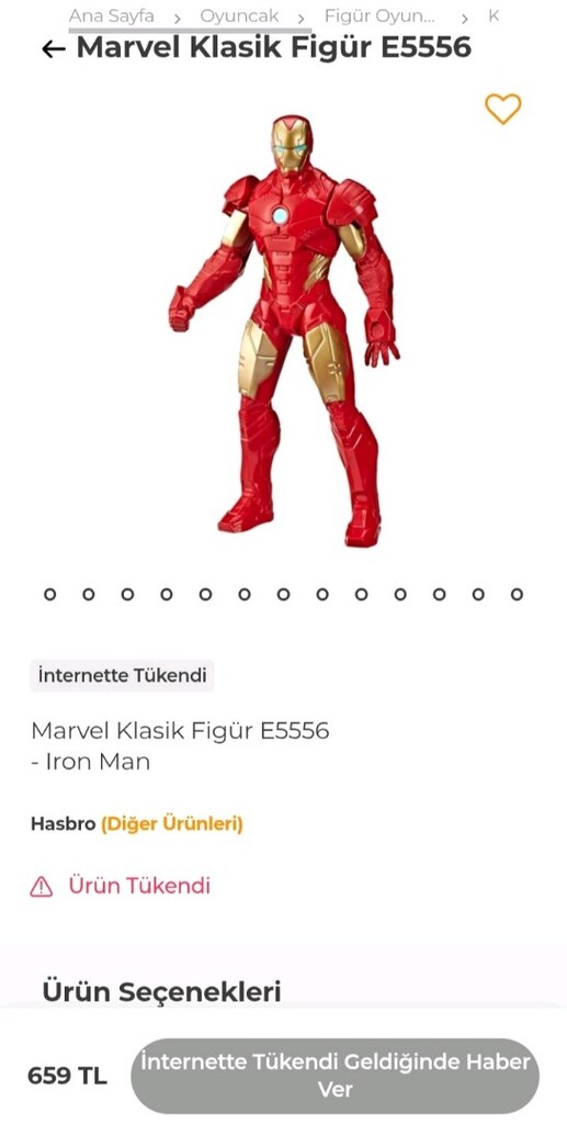 MARVEL KLASİK FİGÜR ( adet fiyatıdır 24 cm ) PAZARLIKSIZZZ - 8