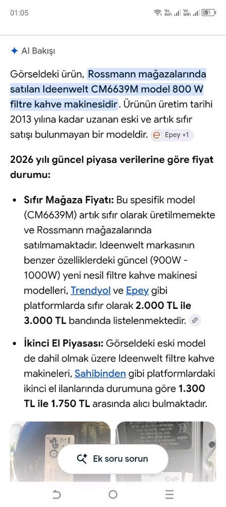 Kahve makinesi 1500 TL.Alman malı. - 7