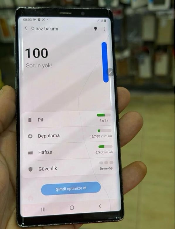 SAMSUNG NOT 9 128/6 GB YD KAYITLI 2.EL CAM KAPAK ÇATLAK - 5