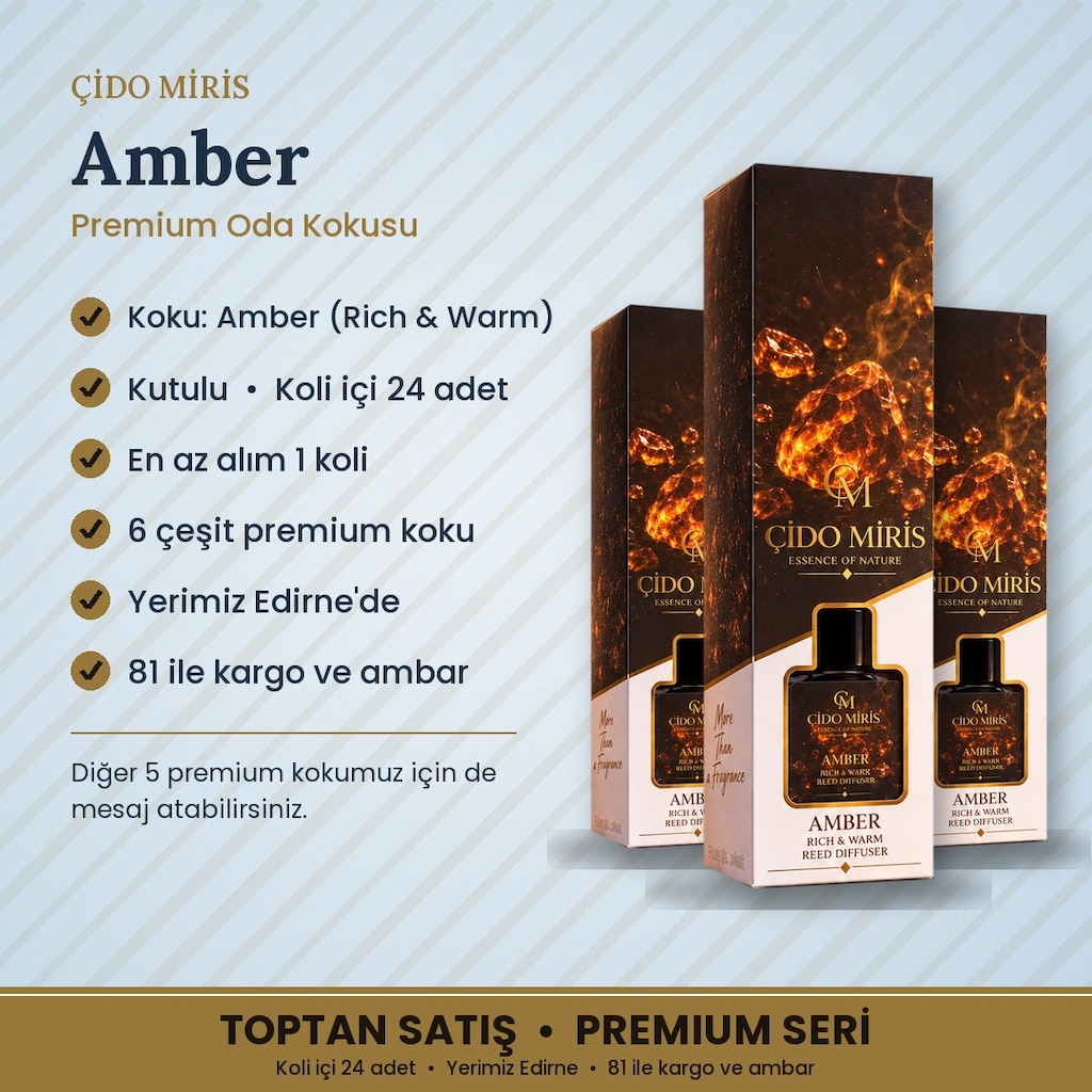PREMIUM ÇUBUKLU ODA KOKUSU AMBER ÇİDO MİRİS TOPTAN FİYAT - 2
