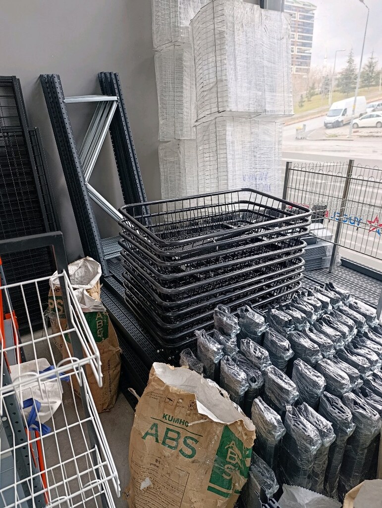 Market raf delikli raf dükkan raf banko sepet - 8