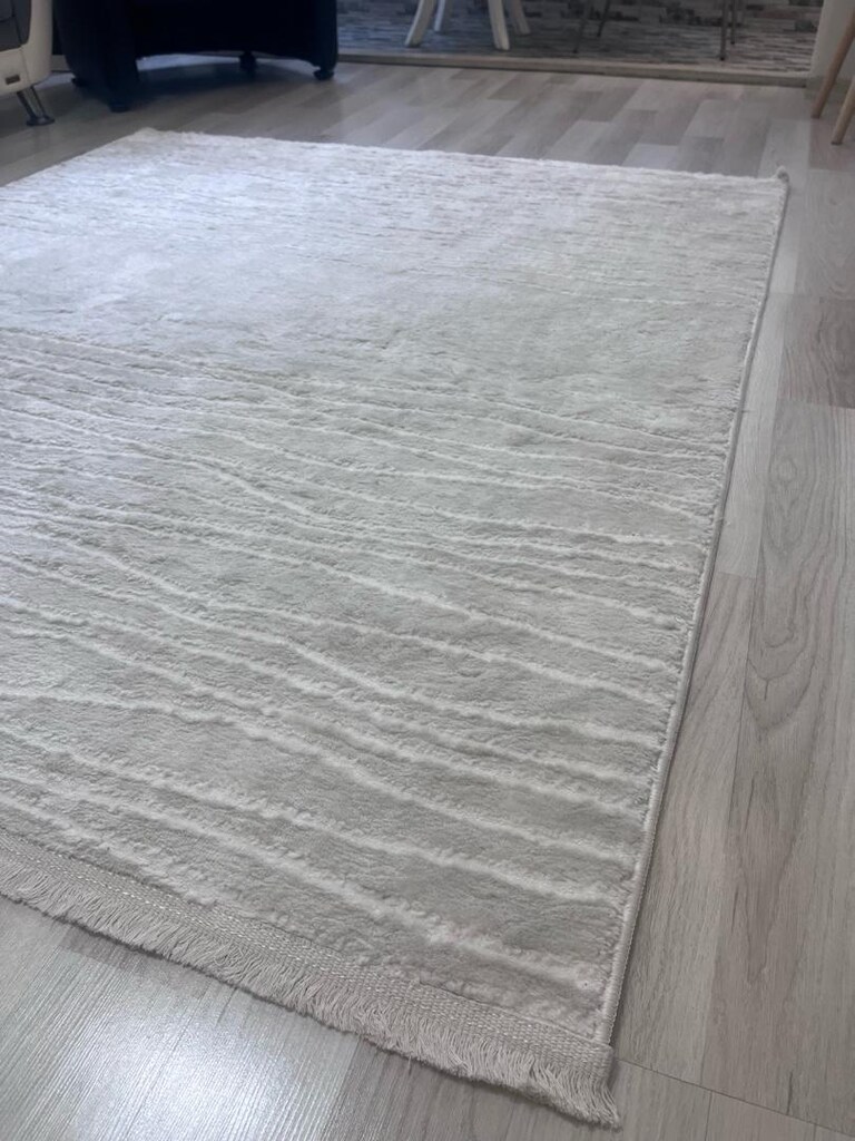 ACİL SATILIK 3LÜ BEYAZ HALI SET + ZİGON SEHPA - 4