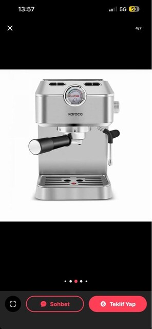 karaca coffee art espresso kahve makinesi