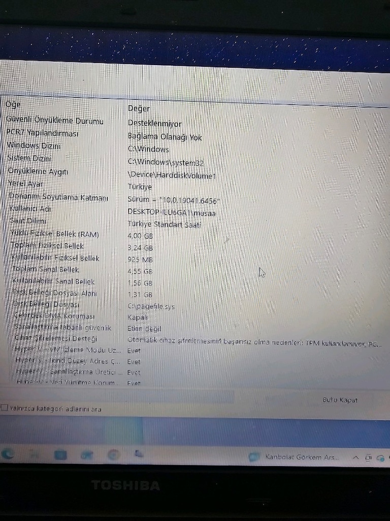 Toshiba satellite c600 i3 işlemci 4 gm ram - 3