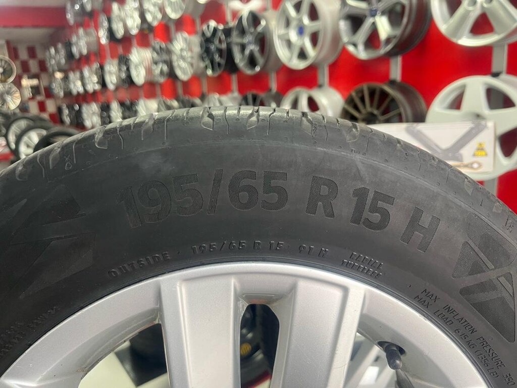 çıkma volkswagen caddy orjinal 15çıkma jant lastiği takım continental - 8