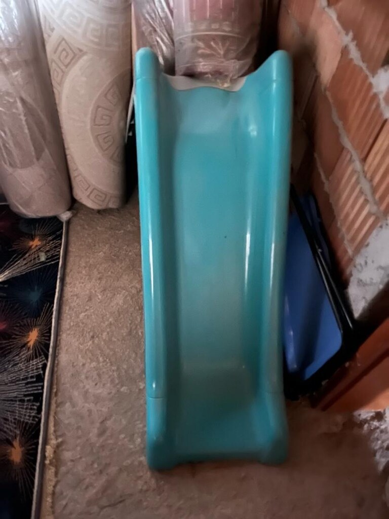 mavi plastik çocuk kaydırağı - 2
