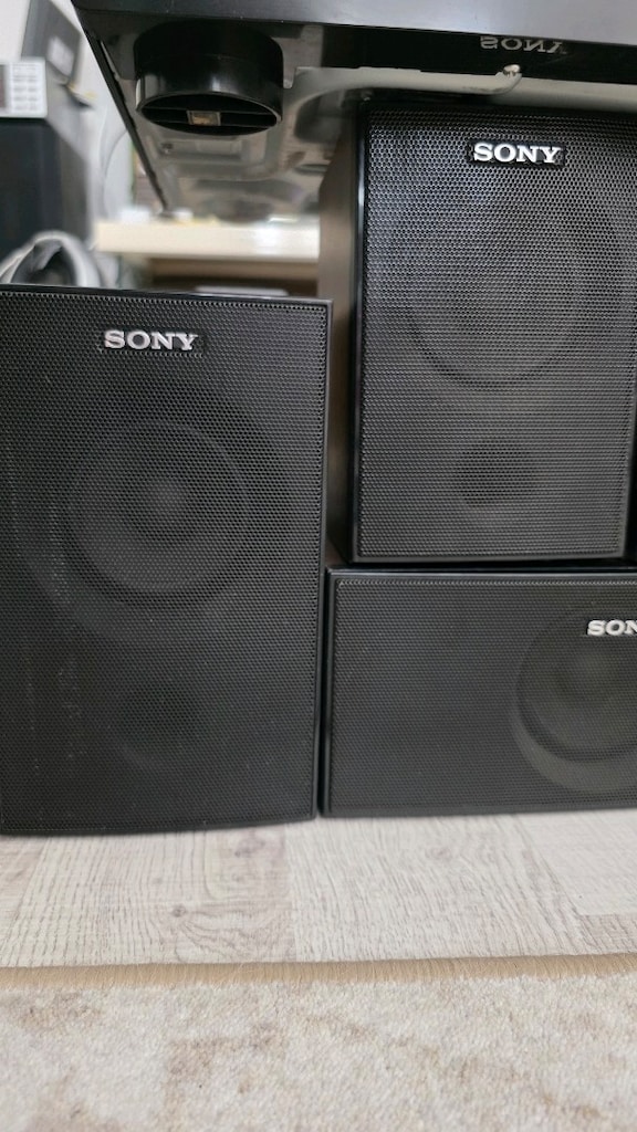 Sony ahşap kasalı 5 adet sinema sistemi av receiver hoparlörü - 4