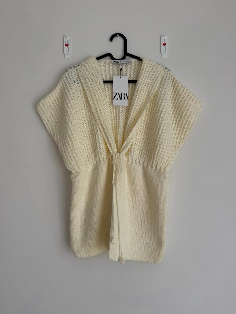 Zara Krem Yelek S Beden - 2